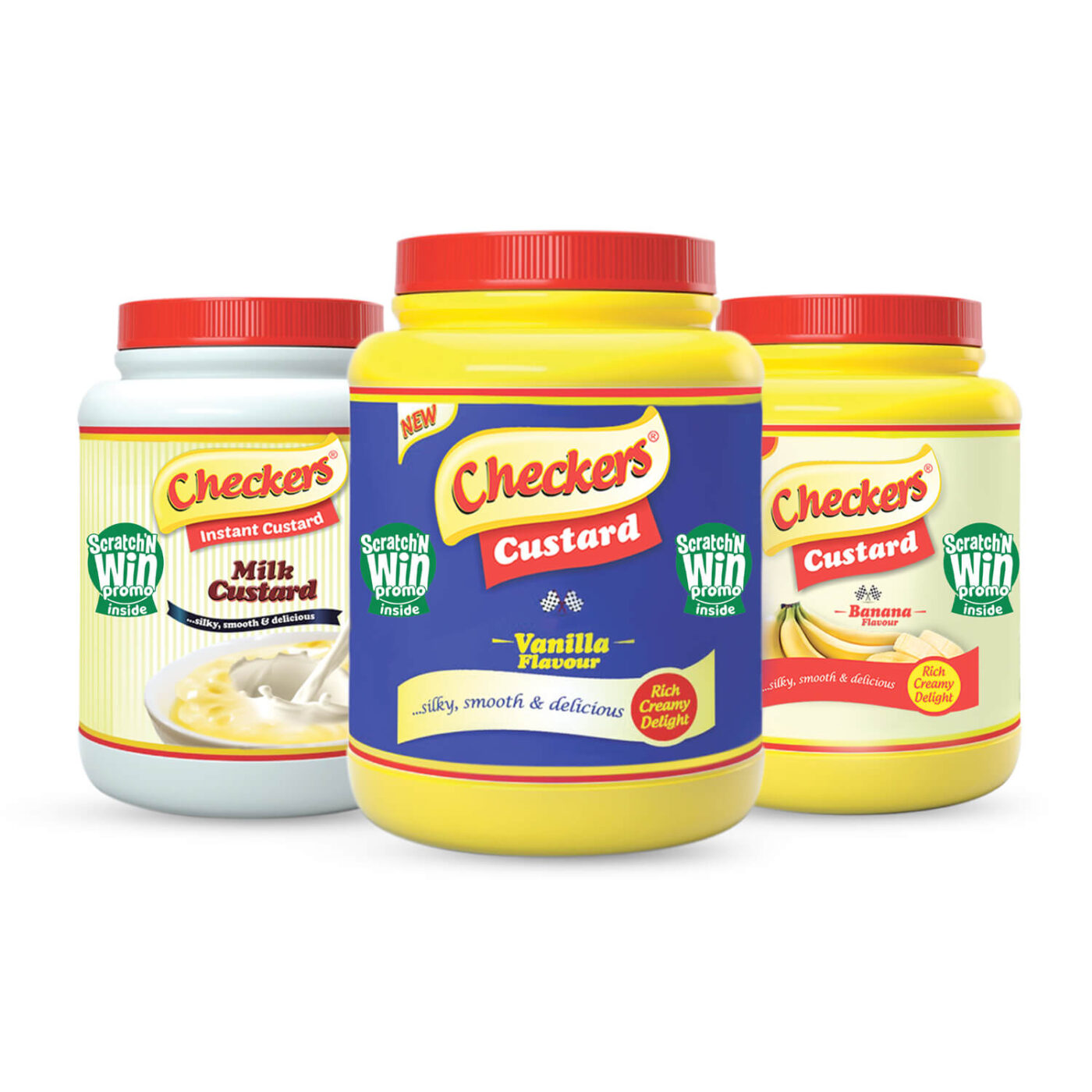 Checkers Custard – Milk 3 in1, Banana, Vanilla (Small, Medium & Large)